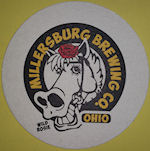 beer coaster from Missing Falls Brewery ( OH-MILL-3 )