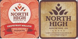 beer coaster from Northern Row Brewery & Distillery ( OH-NORH-3 )