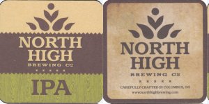 beer coaster from Northern Row Brewery & Distillery ( OH-NORH-4 )