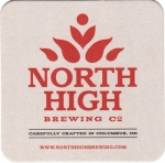 beer coaster from Northern Row Brewery & Distillery ( OH-NORH-9 )