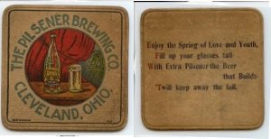 beer coaster from Pilsener Brewing Co. ( OH-PIL-1 )