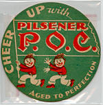 beer coaster from Pilsener Brewing Co. ( OH-PIL-3 )