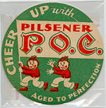 beer coaster from Pilsener Brewing Co. ( OH-PIL-4 )