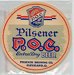 beer coaster from Pilsener Brewing Co. ( OH-PIL-5 )