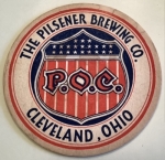 beer coaster from Pilsener Brewing Co. ( OH-PIL-7 )