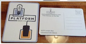 beer coaster from Portside Brewery ( OH-PLAT-1 )