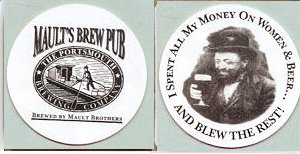 beer coaster from Portsmouth Brewing & Ice Co. ( OH-PORT-2 )