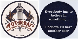 beer coaster from Quarryman Taverne & Brewery ( OH-PUT-6 )