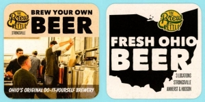 beer coaster from Riverside Brewing Co. ( OH-RING-4 )