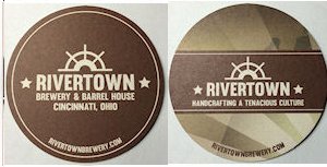 beer coaster from Rockmill Brewing Co ( OH-RIVT-4 )