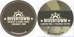 beer coaster from Rockmill Brewing Co ( OH-RIVT-5 )