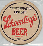 beer coaster from Schwind Brewing Co.  ( OH-SCH-1 )