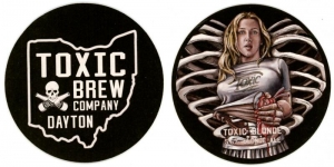 beer coaster from Trail Town Brewing ( OH-TOX-8 )