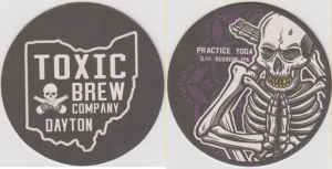 beer coaster from Trail Town Brewing ( OH-TOX-9 )