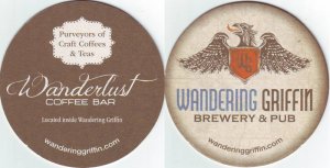 beer coaster from Warped Wing Brewing ( OH-WAND-1 )