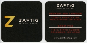 beer coaster from Zauber Brewing Co. ( OH-ZAFT-2 )