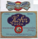 beer label from Hog Town Brewing Co. ( ON-HOFE-LAB-1 )