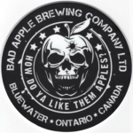 beer coaster from Badlands Brewing Co.  ( ON-BADA-1 )