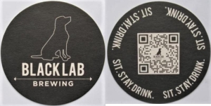 beer coaster from Black Oak Brewing Co. ( ON-BLLB-3 )