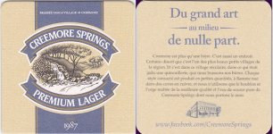 beer coaster from Creemore Springs Brewing ( ON-CREE-62 )