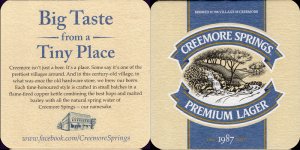 beer coaster from Creemore Springs Brewing ( ON-CREE-69 )