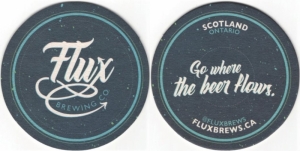 beer coaster from Flyby Brewing Co.  ( ON-FLUX-1 )