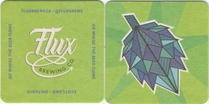 beer coaster from Flyby Brewing Co.  ( ON-FLUX-2 )