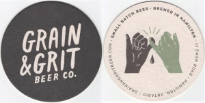 beer coaster from Grand River Brewing ( ON-GRIT-4 )