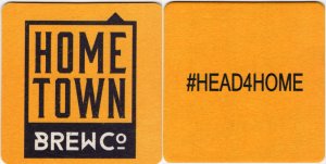 beer coaster from Hometowne Brewing Ltd. ( ON-HOMT-1 )