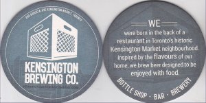 beer coaster from Kichesippi Beer Co. ( ON-KENS-3 )