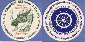 beer coaster from Kingsville Brewery ( ON-KING-3 )