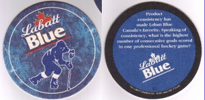 beer coaster from Labatt Brewing Company ( ON-LABA-1387A )