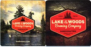 beer coaster from Lake of the Woods Brewing Co. Ltd. ( ON-LAKO-1 )