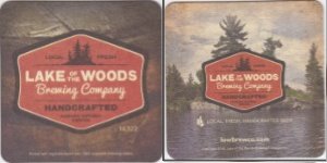 beer coaster from Lake of the Woods Brewing Co. Ltd. ( ON-LAKO-13 )