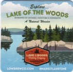 beer coaster from Lake of the Woods Brewing Co. Ltd. ( ON-LAKO-17 )