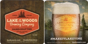 beer coaster from Lake of the Woods Brewing Co. Ltd. ( ON-LAKO-21 )