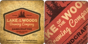 beer coaster from Lake of the Woods Brewing Co. Ltd. ( ON-LAKO-25 )