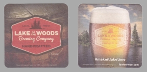 beer coaster from Lake of the Woods Brewing Co. Ltd. ( ON-LAKO-32 )