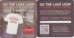 beer coaster from Lake of the Woods Brewing Co. Ltd. ( ON-LAKO-33 )