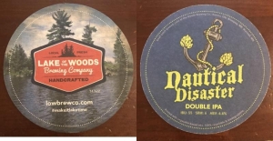 beer coaster from Lake of the Woods Brewing Co. Ltd. ( ON-LAKO-40 )