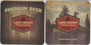 beer coaster from Lake of the Woods Brewing Co. Ltd. ( ON-LAKO-6 )