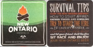 beer coaster from New Ontario Brewing Co., The ( ON-NEWO-1 )