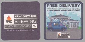 beer coaster from New Ontario Brewing Co., The ( ON-NEWO-2 )