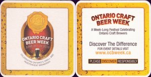 beer coaster from Ontario Craft Brewers ( ON-OCBW-2 )