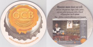 beer coaster from Orange Snail Brewers ( ON-ONTC-1 )