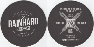 beer coaster from Ramblin Road Brewery Farm ( ON-RAIN-4 )