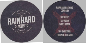 beer coaster from Ramblin Road Brewery Farm ( ON-RAIN-5 )