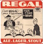 beer coaster from Reinhardt Brewery Co. Ltd. ( ON-REGA-2 )