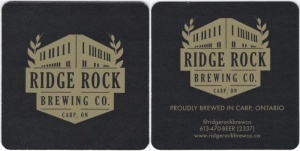 beer coaster from River Road Brewing & Hops ( ON-RIDG-2 )