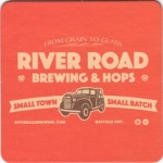 beer coaster from River Run Brew Co. ( ON-RIVE-1 )